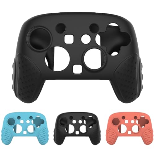 for Switch 2 Pro コントローラーカバー 人間工学に基づいた滑り止めシリコンカバーケース for Switch 2 Pro ソフト保護カバー 保護ケース スキンケース 簡単装着 滑り止め 耐衝撃 ほこり防止 快適なグリップ (黒)