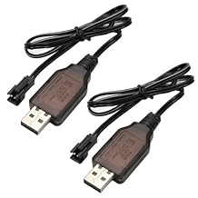 SM-2P Positive USB Charging Cable for RC Car 4.8 V 250mA Ni-MH Ni-CD Battery 2pcs