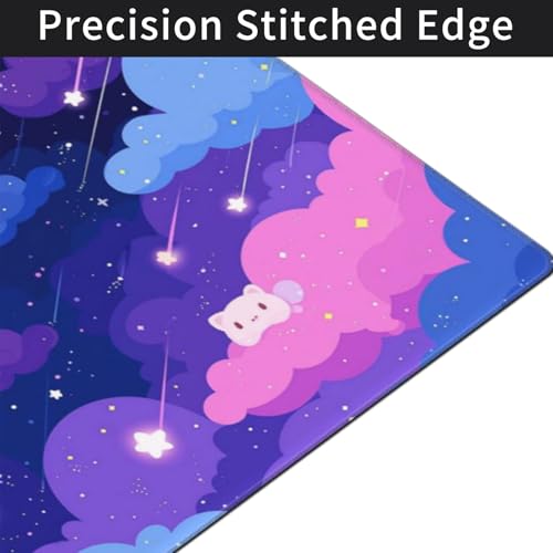 Tapis de bureau de jeu violet doux et géant pour setup créatif