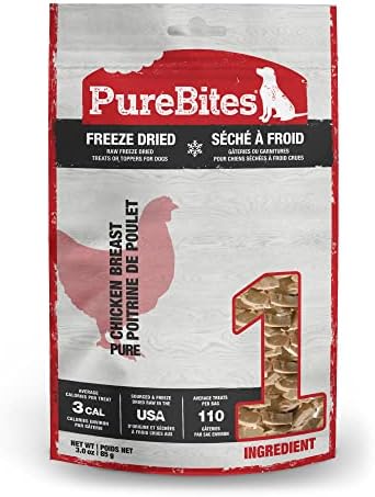 PureBites Chicken Breast Freeze Dried Dog Treats, 1 Ingredient, M...