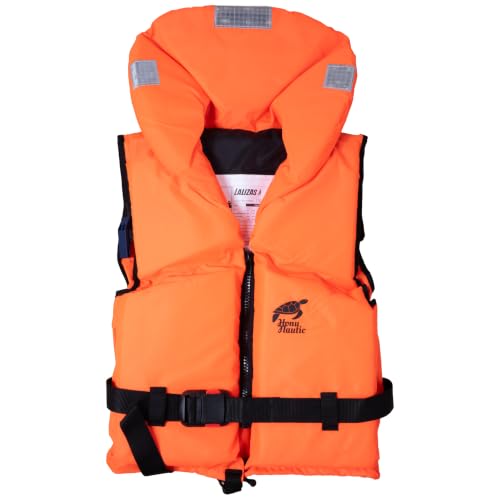 HonuNautic Feststoff Rettungsweste für Kinder und Erwachsene | Feststoffweste | 100 N CE ISO 12402-4 | Größe 4 | für Kinder von 30 bis 40 kg | Orange