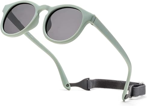 iNszkoos Lunettes de Soleil Bébé Souples Silicone Anti-UV400 avec Sangle