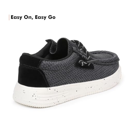 Image of Ahannie Kids Slip On Loafers, Boys Girls Casual Dress Shoes | Lightweight comfort,breathable,school or everyday wear