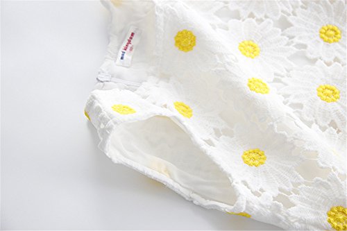 Mud Kingdom Boutique Girl Dress White Sunflower4