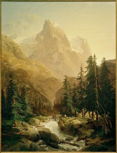 Graffiti Art Mural Wetterhorn Alexandre Calame Poster pour Réveiller un Mur Blanc