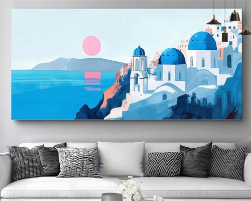 Tableau strass diamant canevas débutant paysage urbain 40x120cm
