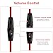 Toeasor Replacement Cloud Alpha Cable Audio Cord with Mute & Volume Controls Compatible with Kingston Cloud Alpha/Cloud Mix/Cloud Flight/Alpha S/G633/G933 Gaming Headset (Red)