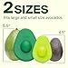 Food Huggers Avocado Huggers 2pc Silicone Reusable Avocado Savers with Pit Storage | BPA Free, Dishwasher Safe Holder | Large & Small Set