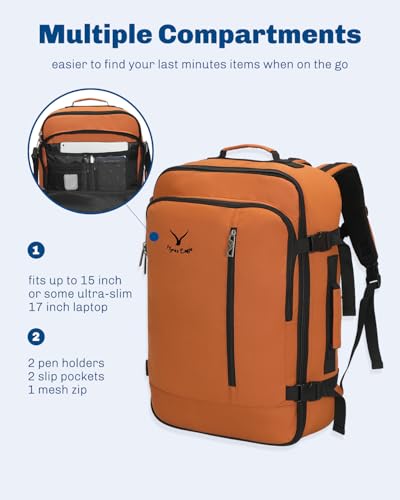 Image of Hynes Eagle 38L Flight Approved Backpack Carry On Travel Bag for Men Women