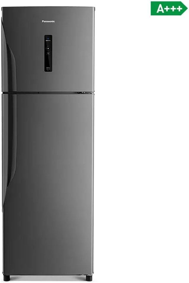 Front view of the Panasonic refrigerator with an A+++ energy efficiency rating label.
