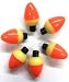 7/8" Pear-Shaped Orange/Yellow Ice Bobber - 6 Pack - Easy to See #50PB78PF