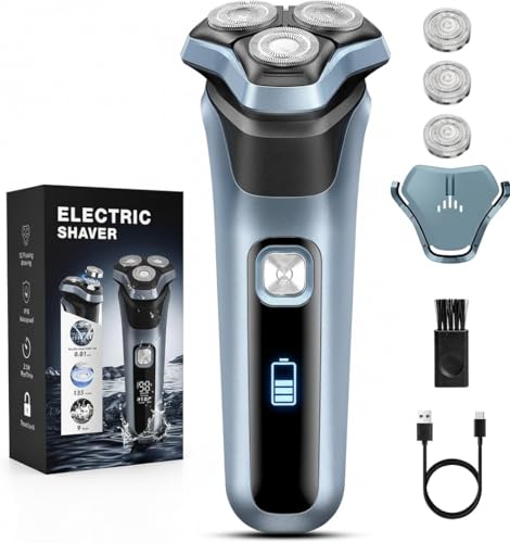 Rasoir électrique rechargeable 4D avec système de charge rapide USB pour homme