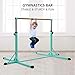 MaxKare Gymnastics Bar Horizontal Bar Junior Training Equipment High Bars Upgraded with 13-Level Adjustable Height, Double Lock & Triangle Supports Kip Bar for Kids Indoor Outdoor Use (Green)