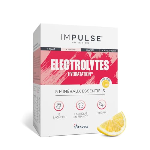Impulse Nutrition Électrolytes Poudre Citron 15 sachets