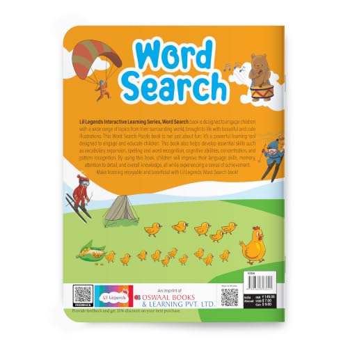 Image of Oswaal Lil Legends Word Search Puzzle Book | Interactive Learning Activity Book | Fun and Educational, Puzzles | Boost Vocabulary, Spellings and Focus | Brain Games for Children | Age 4+ Years