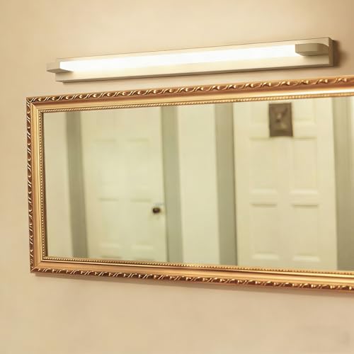 Aplique LED espejo baño negro de 66cm con luz cálida para pared 4