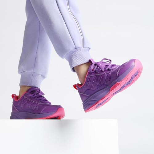 Dream Pairs Boys Girls Shoes Kids Duraplay Tennis Non Slip Athletic Running Walking Lightweight Lace Up Sneakers For Little/Big Kid,Size 2 Little Kid,Purple,Sdrs2401K thumb #4