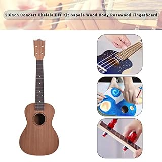 WENKA Concert inachevé DIY Ukulélé Kit 23 Pouces Étudiant Uke Sapelewood Corps Acajou Manche Palissandre Fretboard Pont… - Les Beatles, Paul McCartney, John Lennon, RIngo Starr, George Harrison WENKA Concert inachevé DIY Ukulélé Kit 23 Pouces Étudiant Uke Sapelewood Corps Acajou Manche Palissandre Fretboard Pont… – Image 2