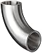 Dixon B2WCL-R75P Stainless Steel 316L Sanitary Fitting, 90 Degree Polished Weld Short Elbow, 3/4"Tube OD