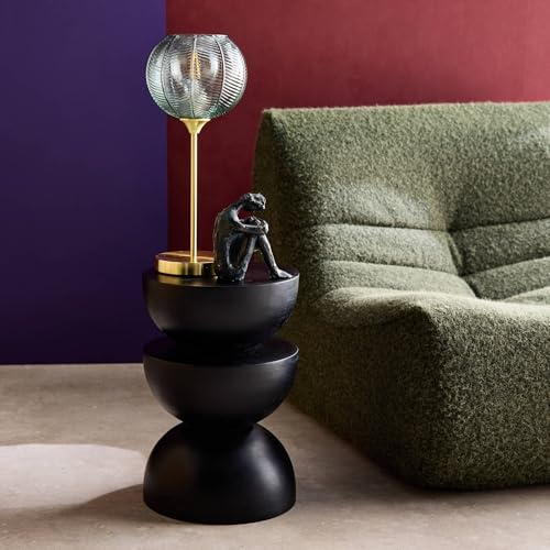Table d'appoint Sita en bois noir pour petit espace - 3