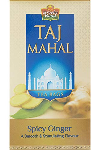 Brooke Bond Taj Mahal Spicy Ginger Tea Bags, 25 Pieces, 100 Gram