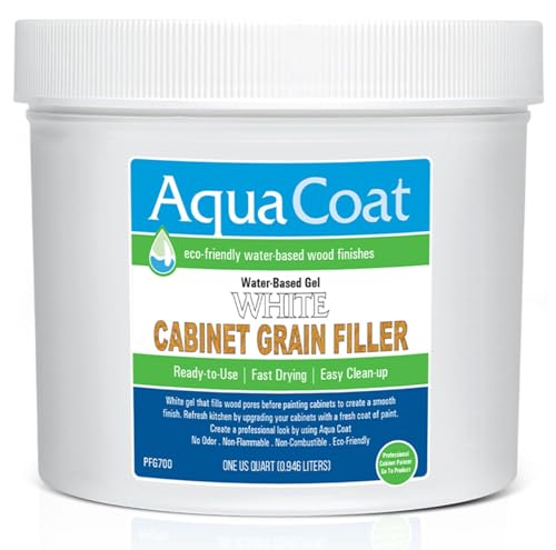 Aqua coat water-based white cabinet wood grain filler gel – fast...