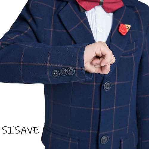 Boys Outer Jackets for Wedding Plaid Suits Blazer for Kids Boy Slim Christmas Clothes School Brithday Coats4