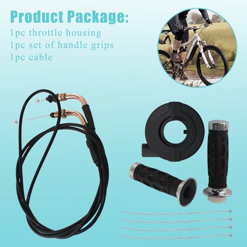 Atunee 22 mm Gasgriff-Set mit Scooter-Gaszug für GY6 50cc 80cc 125c 150cc