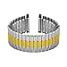 Blekon Original Stainless Steel Stretch Watch Band – Flexible Expansion Replacement Strap for 16mm to 23mm Lug Watches, No-Clasp Design with Pins Included (Two-Tone)