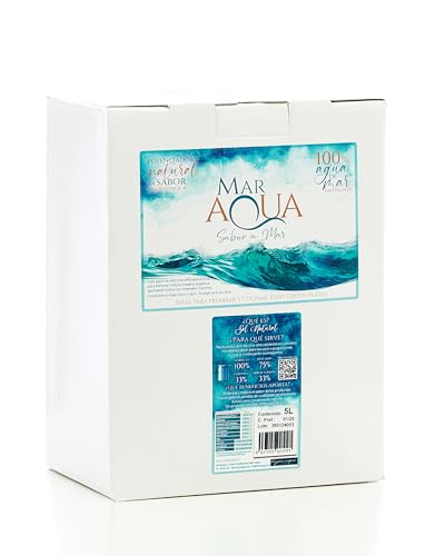 Acqua di mare igienica 5 litri Bag in Box (BiB) - Con rubinetto erogatore - Captata nel parco naturale Cabo di gatto - Essenziale nella tua cucina (Unità)