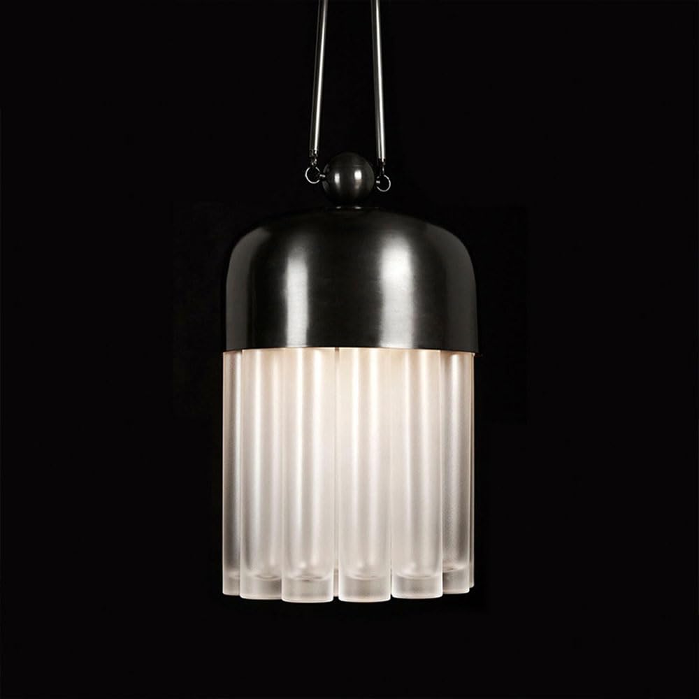 7,8" Lampa wisząca Szklana rurka Lampa wisząca Przemysłowe czarne lampy wiszące 12W LED Mały żyrandol Oprawy sufitowe do jadalni Salon Cafe Bar Restauracja LWX