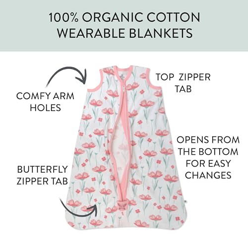 Image of HonestBaby Wearable Blankets Sleeping Bags Swaddle Transition 100% Organic Cotton for Infant Baby Boys, Girls, Unisex