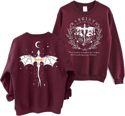 Fourth Wing Shirts Women Basgiath War College Sweatshirt Dragon Rider Graphic Basquiat War Unisex Sweatshirts Long Sleeve