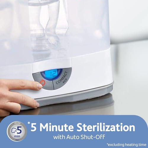 Image of Chicco 3 in1 Steam Sterilizer | Microwave Safe | Sterilizes upto 6 Bottles | Kills 99.9% Of Germs | 24hrs Sterilization in 5 Mins | Auto Switch Off |Portable & Travel Friendly | 2 Years Warranty Cover