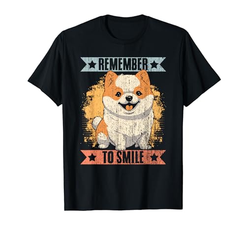Remember To Smile Cat Lover Affermazione positiva Motivazione Maglietta
