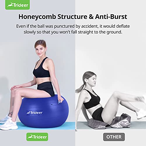 image for Trideer Extra Thick Yoga & Exercise Ball, 5 Sizes Ball Chair, Heavy Du