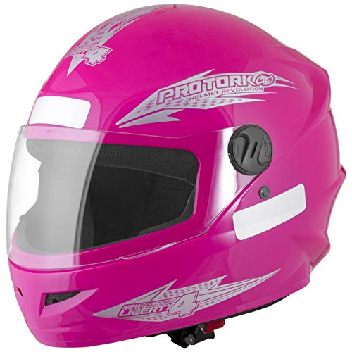 Pro Tork Capacete Moto New Liberty Four, Rosa, Tam. 58
