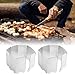 SUNGOOYUE Stove Windscreen, 2Pcs Outdoor Stove Windscreen Foldable Stainless Steel Camping Cooking Windshield with Drawstring Bag for Camping Butane Stoves