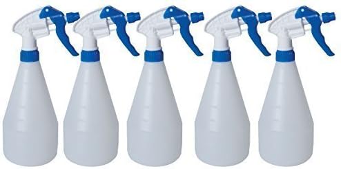 5x Complete Pack Of 750ml Red Coloured Hand Trigger Spray Bottles for Cleaning, Gardening and Feeding, Industrial & Domestic (5, Red)
