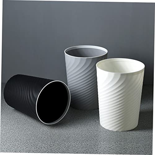 Caneca de basura rectangular de plástico negro 10L miniatura 4