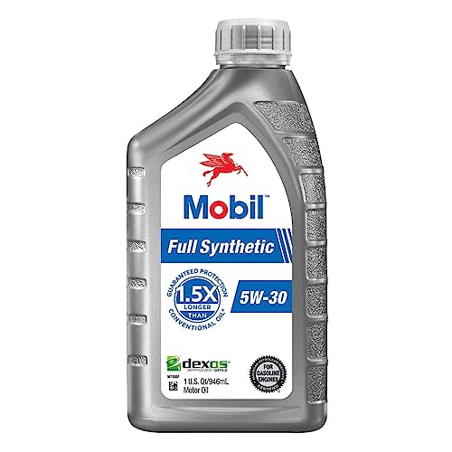 Mobil Full Synthetic Motor Oil 5W-30, 1 Quart (6-pack)
