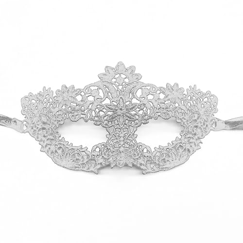 Masquerade Masks for Women - Mardi Gras & Venetian Dress Masks Lace Petal Siver