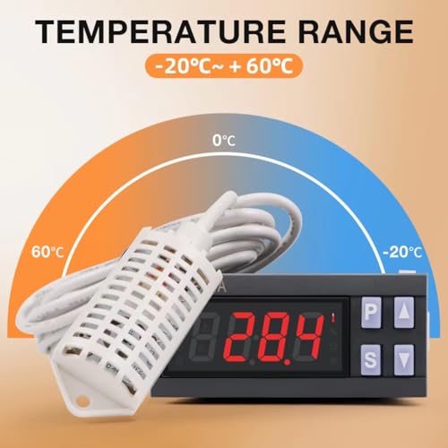 Contrôleur Température Humidité Numérique 7801A Haute Précision pour Éclosion - 6