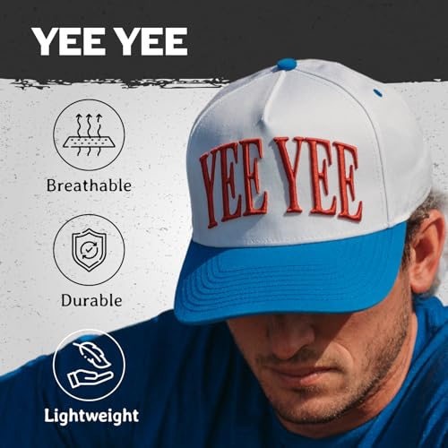 Image of Yee Yee Apparel Men's Trucker Hat | Men's Trucker Hat with Adjustable Snapback, Men's Snap Cap with Apparel Patch or Embroidery, Pre-Curved Brim