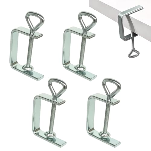 ROEOWENE 4 Stück Edelstahl C Zwingen Schraubklemme 50mm C-klemmen für Holzarbeiten Klemmen Tischklemme c-klemme Verstellbar Trägerklemme Klemmschraube Schraubzwingen Klein Klemmhalter C Clamp