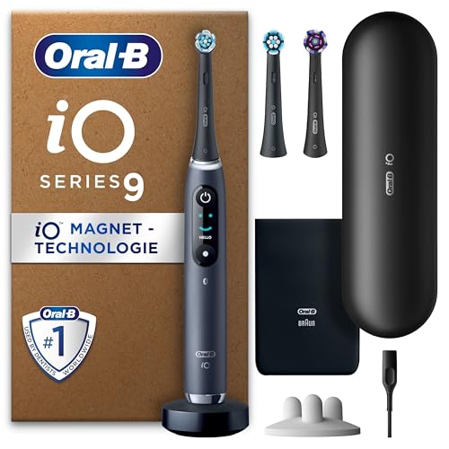Oral-B iO 9 Brosse À Dents Électrique Noire, Un Capteur De Pression Pour Protéger Les Gencives...