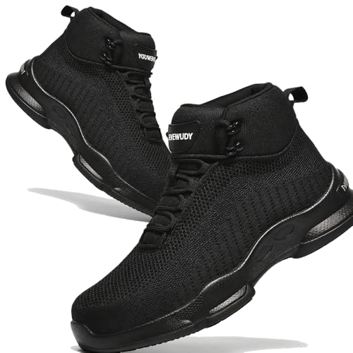FEVEWUDY Steel Toe Shoes for Women Safety Shoes Lightweight Lady Composite Industrial & Construction Work boots Men
