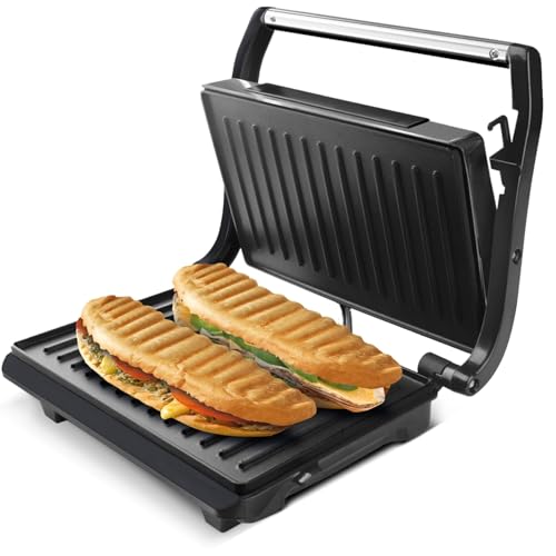 Taurus Amazing - Sandwichera eléctrica 700W, Placas grill