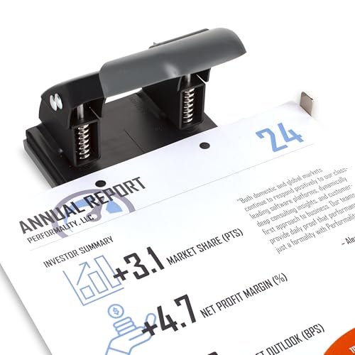 Swingline 2 Hole Punch, 28 Sheet Capacity Hole Puncher, Paper Punch, Low Effort Comfort Handle, Alignment Guide, Black (74050) by Swingline - Image 6