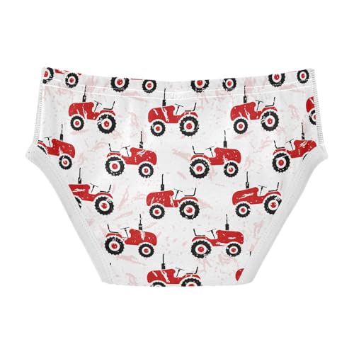 Little Boys Briefs Old Wheeled Tractors Soft Cotton Toddler Underwear in Sizes 2/3t, 4t, 5t, 6 and 82